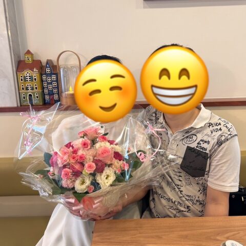 ご成婚された会員さまが幸せいっぱいのご報告に来てくださいました💍